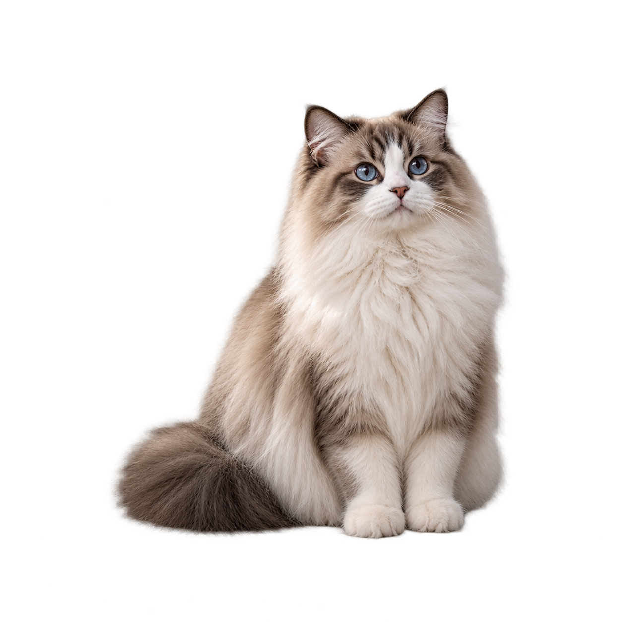 布偶猫卧于地毯上