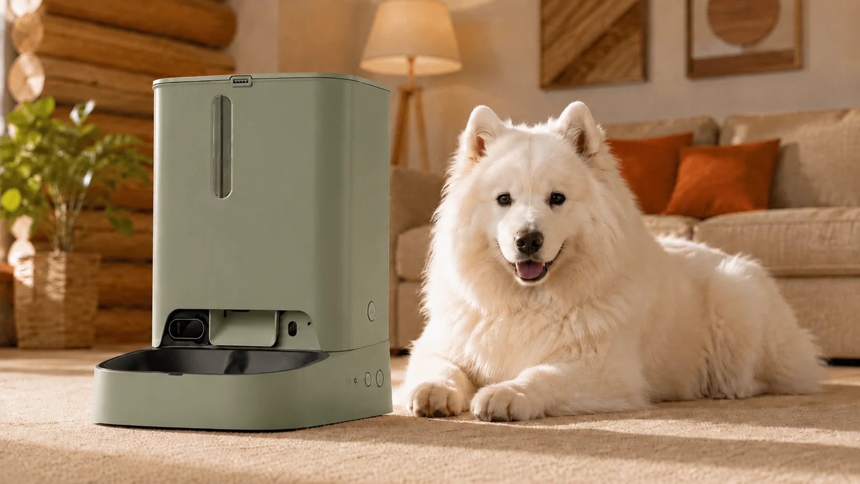 智能喂食器 Pro · 鼠尾草绿 · GuardHound DOG