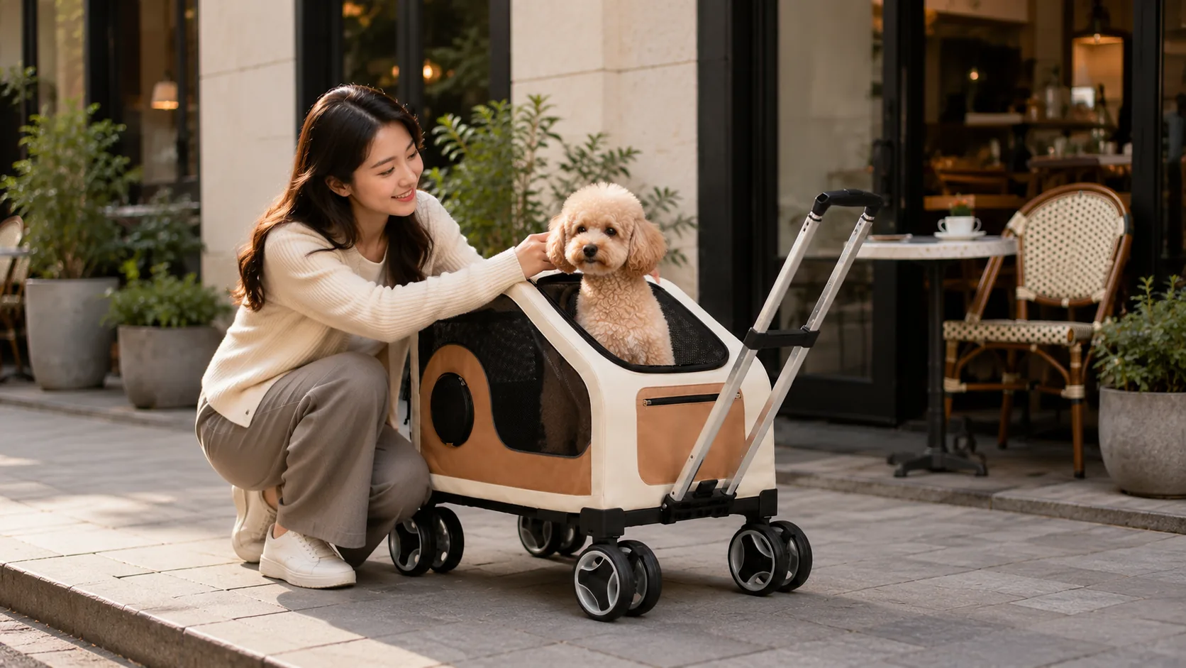 GuardHound 宠行户外拉杆箱 · 午后商场外休息 · GuardHound DOG