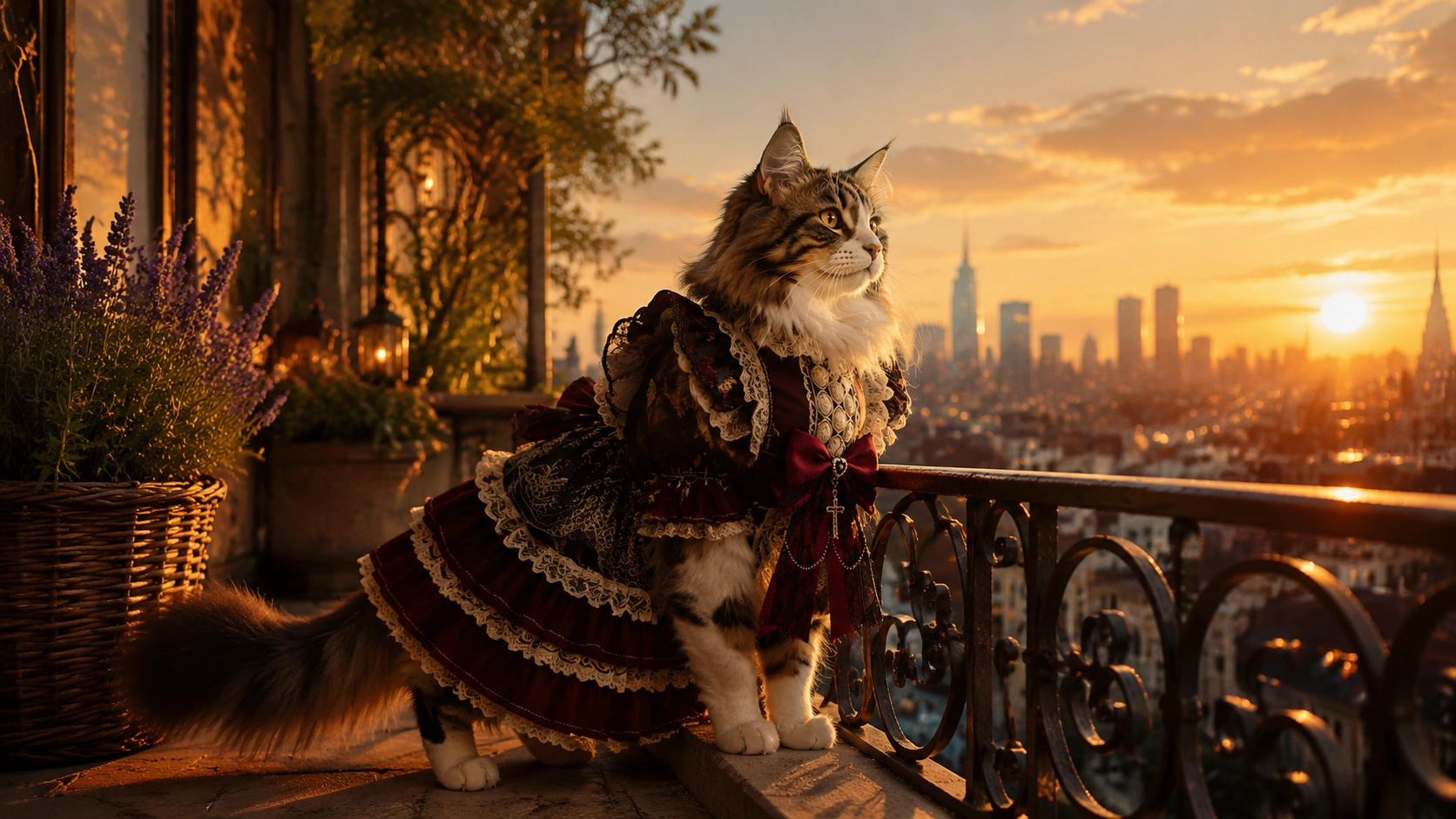 洛丽塔复古猫咪礼服 · 法式阳台黄昏 · GuardHound