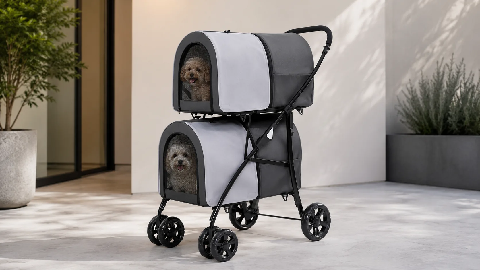 双层宠物推车 · 雾紫灰 · GuardHound DOG