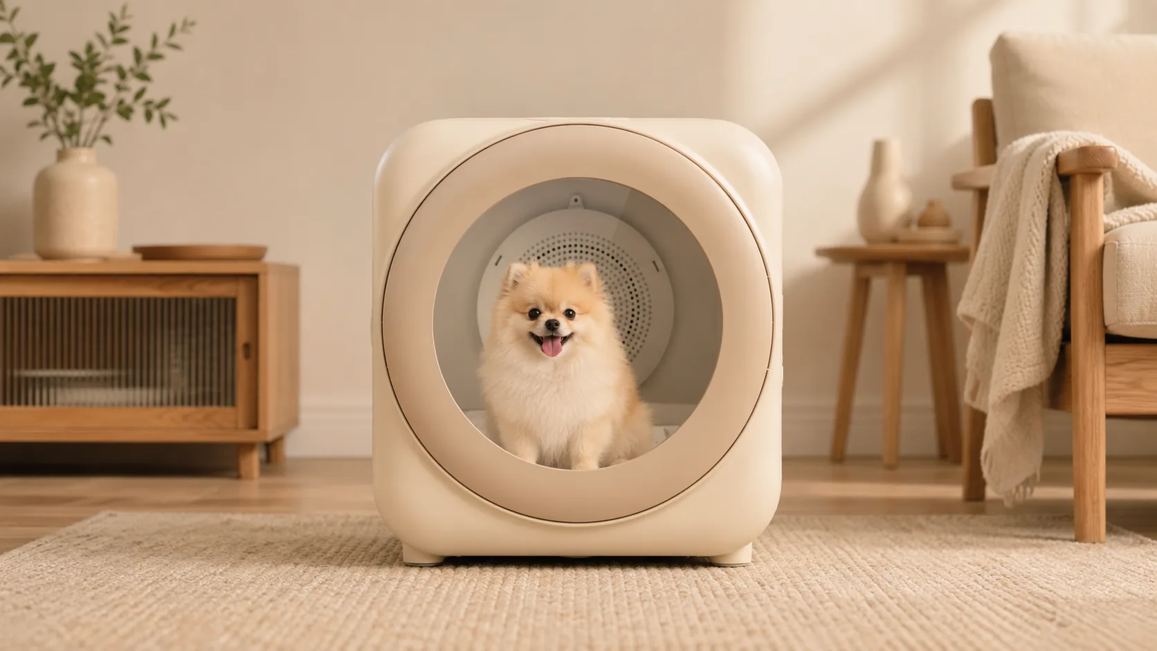 GuardHound 智能宠物烘干箱 · 暖绒浅棕 · GuardHound DOG