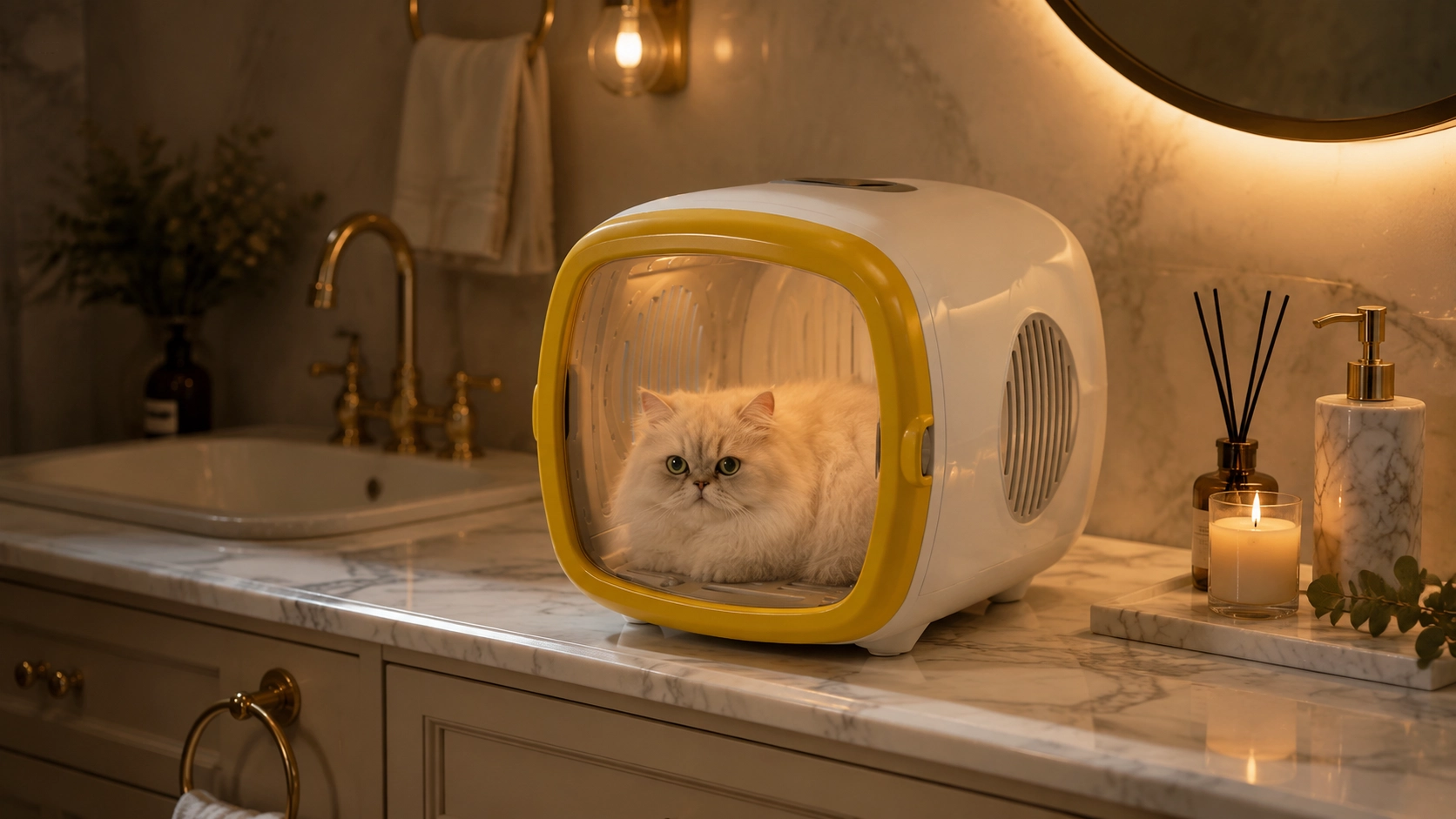 时尚智能烘干箱 · 深夜暖光·波斯猫 · GuardHound