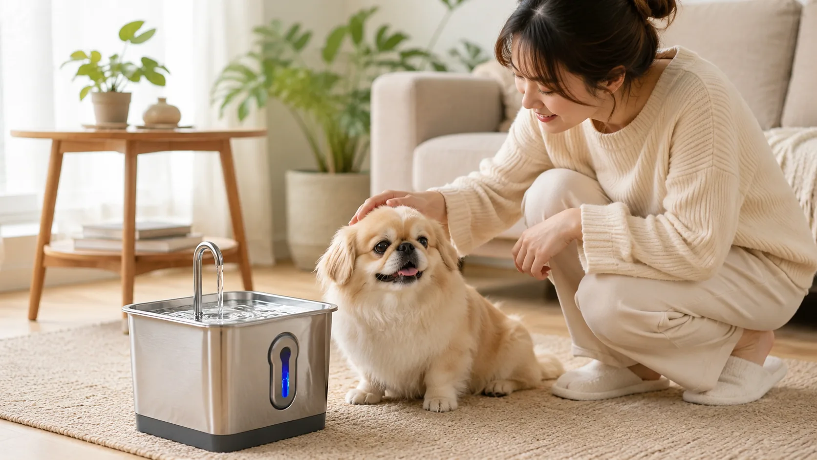 GuardHound 不锈钢智能饮水机 · 清晨厨房阳光 · GuardHound DOG