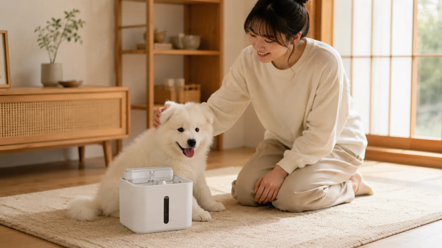 GuardHound智能循环活水饮水机 · 清晨阳光下的厨房 · GuardHound DOG