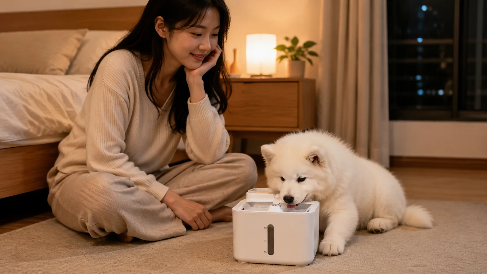 GuardHound智能循环活水饮水机 · 夜晚的安心守护 · GuardHound DOG