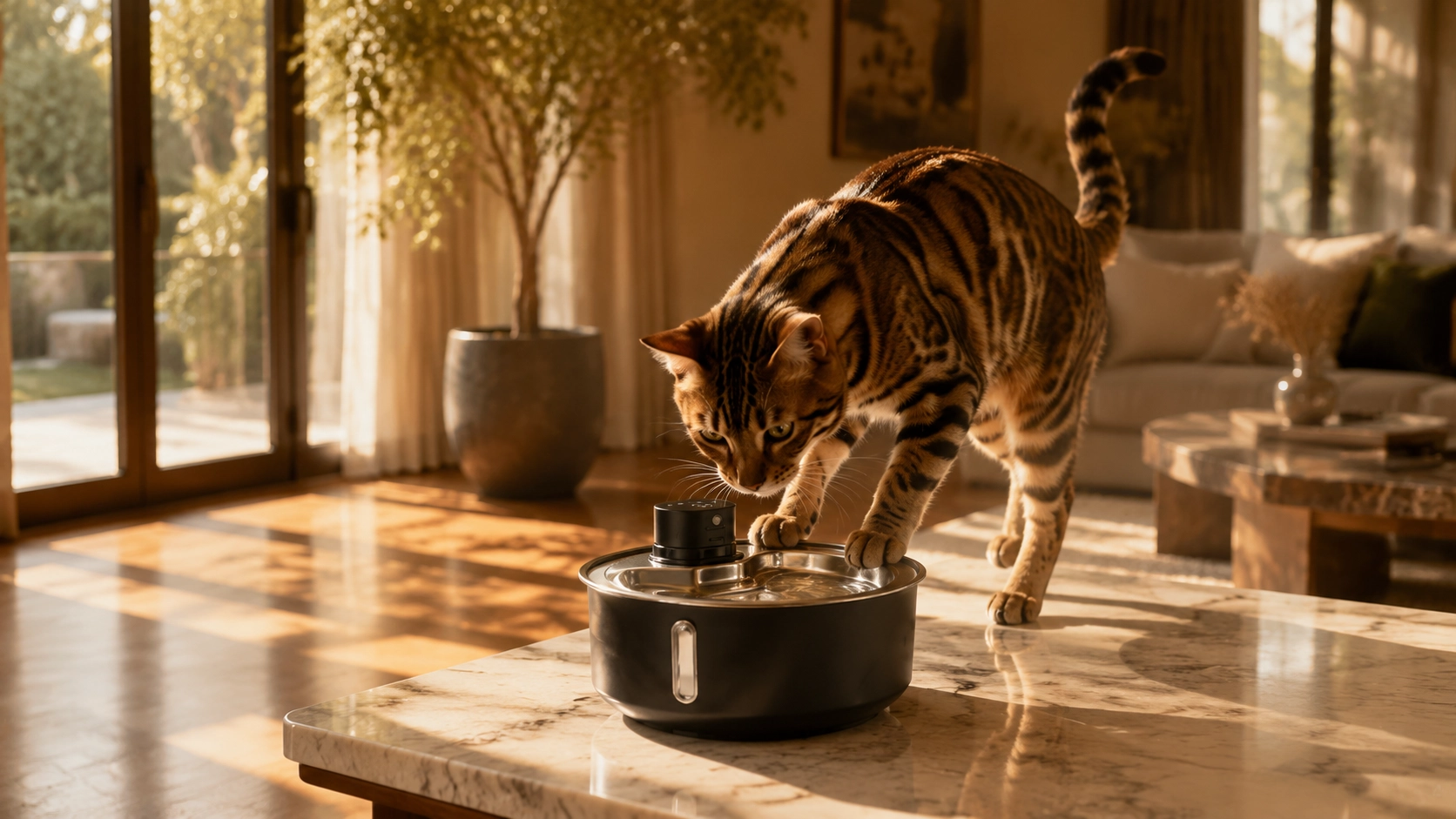 炫彩杀菌不锈钢智能饮水机 · 午后客厅的孟加拉豹猫 · GuardHound