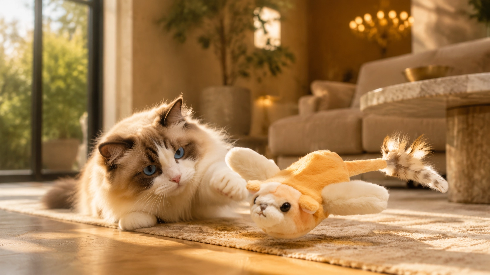 智能逗猫玩具飞鼠造型翅膀扑打 · 橙色 · GuardHound