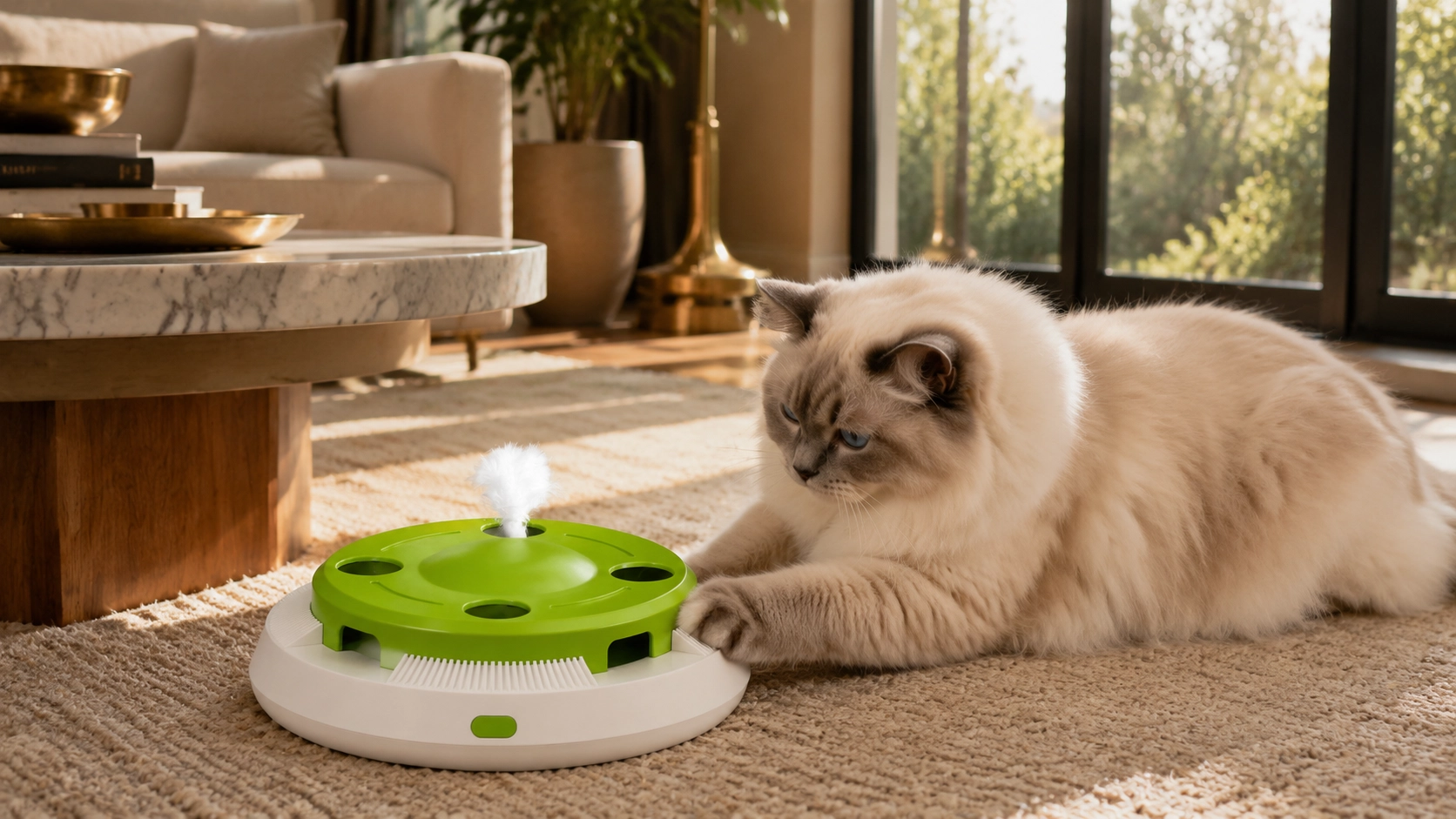 智能电动猫转盘逗猫玩具 · 羽毛灵动 · GuardHound