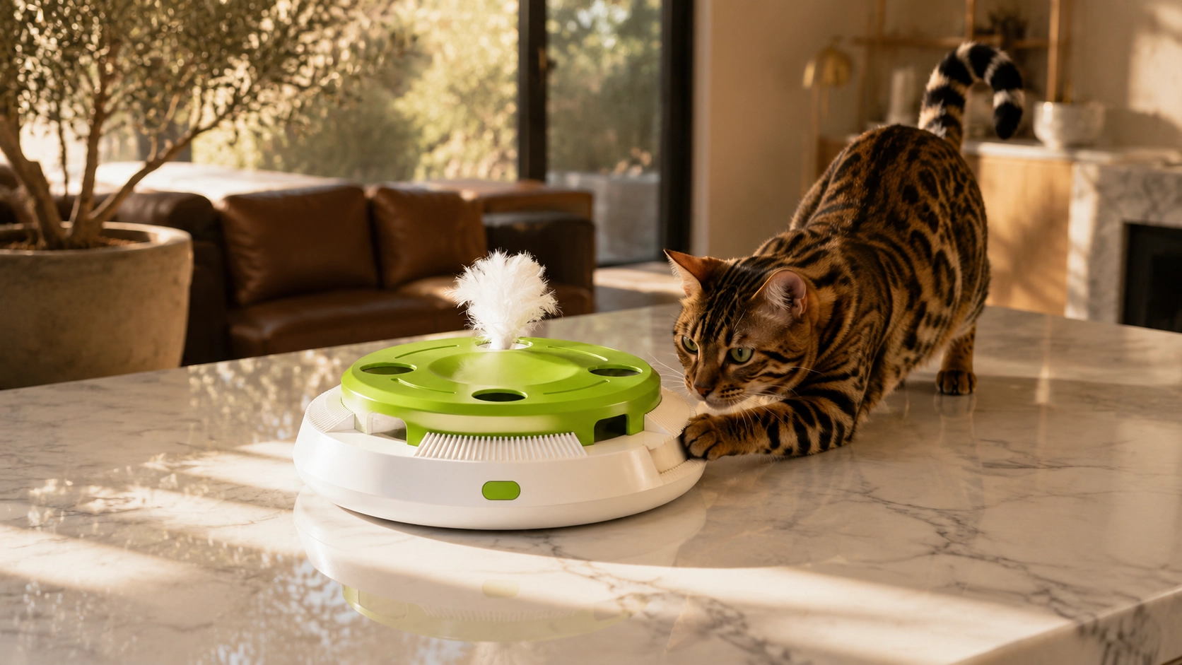 智能电动猫转盘逗猫玩具 · 午后阳光猫抓 · GuardHound