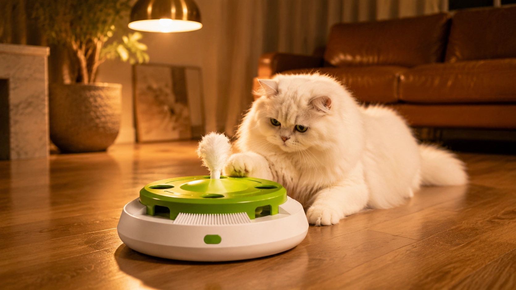 智能电动猫转盘逗猫玩具 · 黄昏温暖时光 · GuardHound
