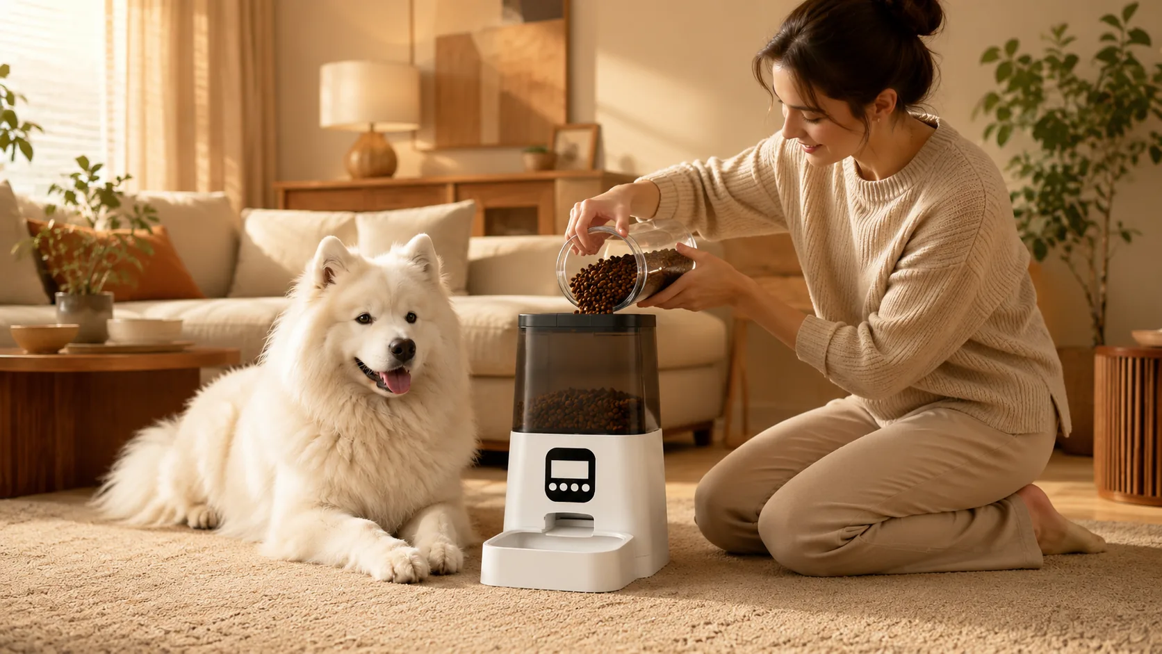 智能定时定量宠物喂食器 · 厨房早餐时光 · GuardHound DOG