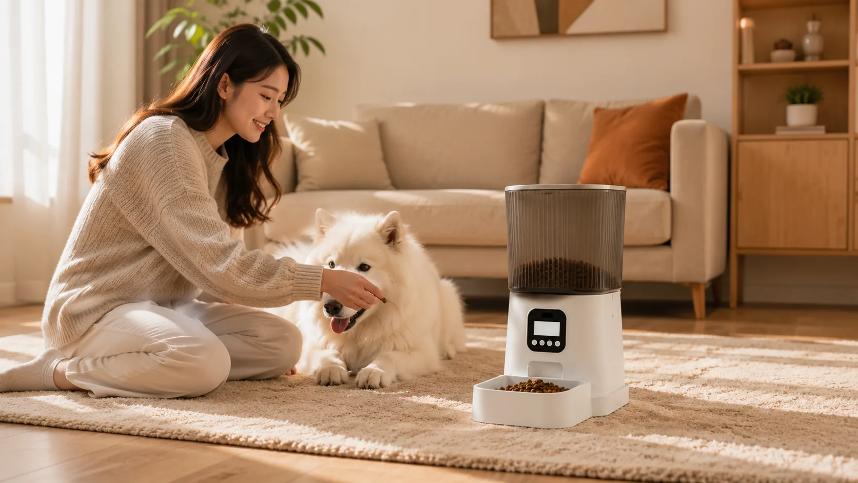 智能宠物喂食器 · 午后客厅的悠闲时光 · GuardHound DOG