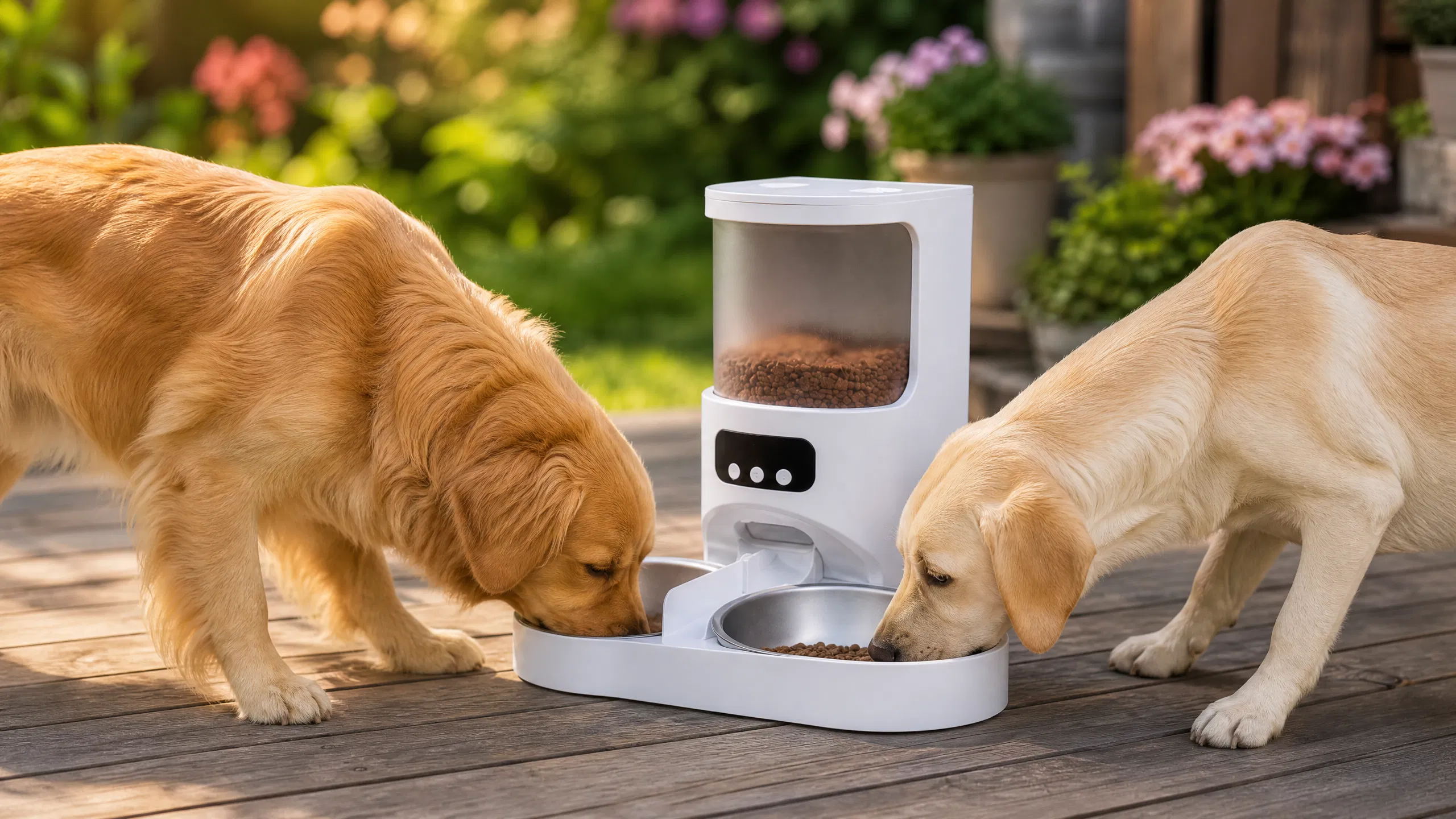 双碗智能自动喂食器 · 不锈钢食盆 · GuardHound DOG