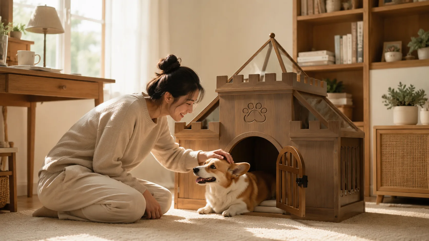 城堡造型实木宠物窝 · 午后阳光 · GuardHound DOG