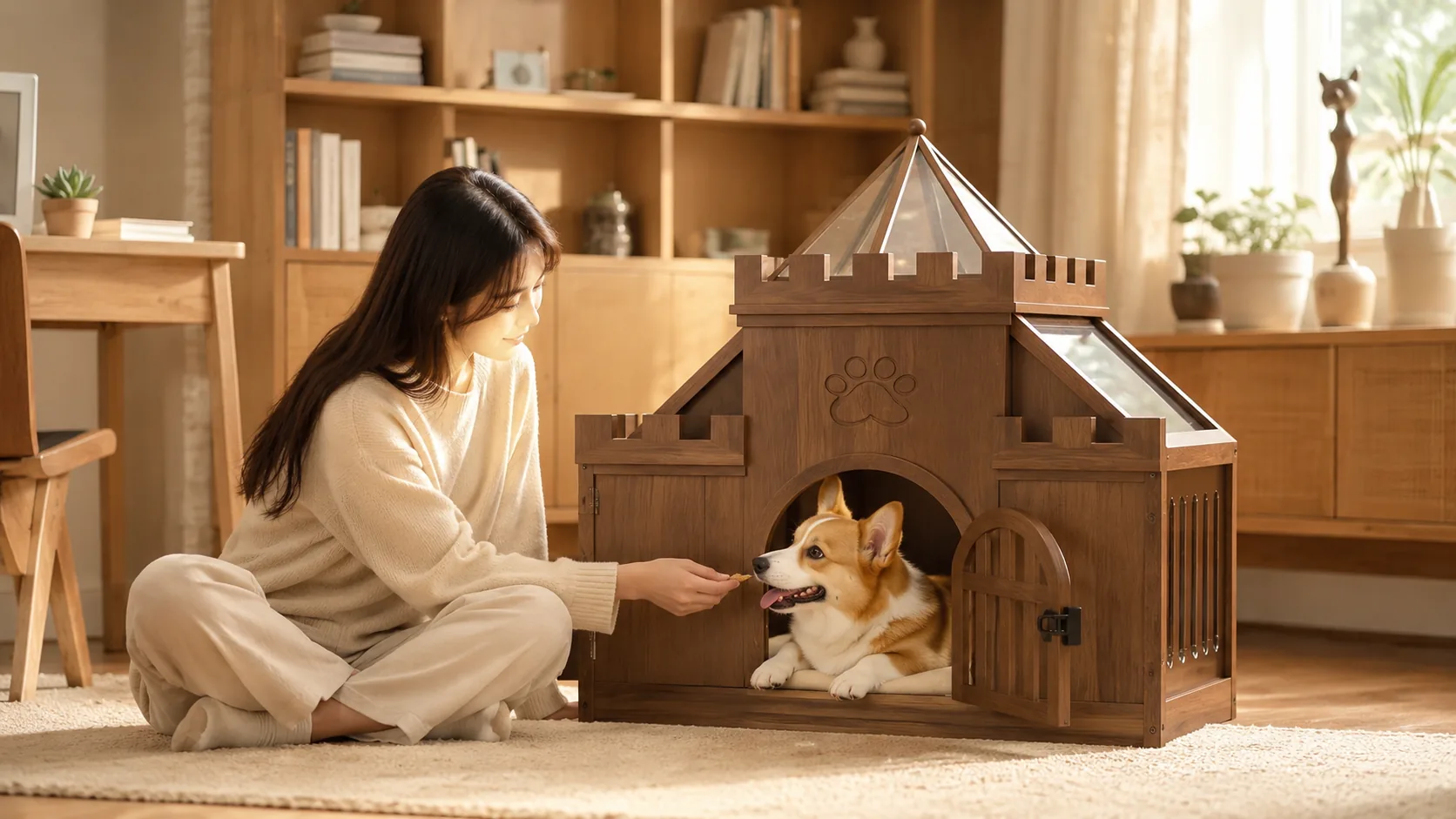 城堡造型实木宠物窝 · 黄昏阅读角 · GuardHound DOG