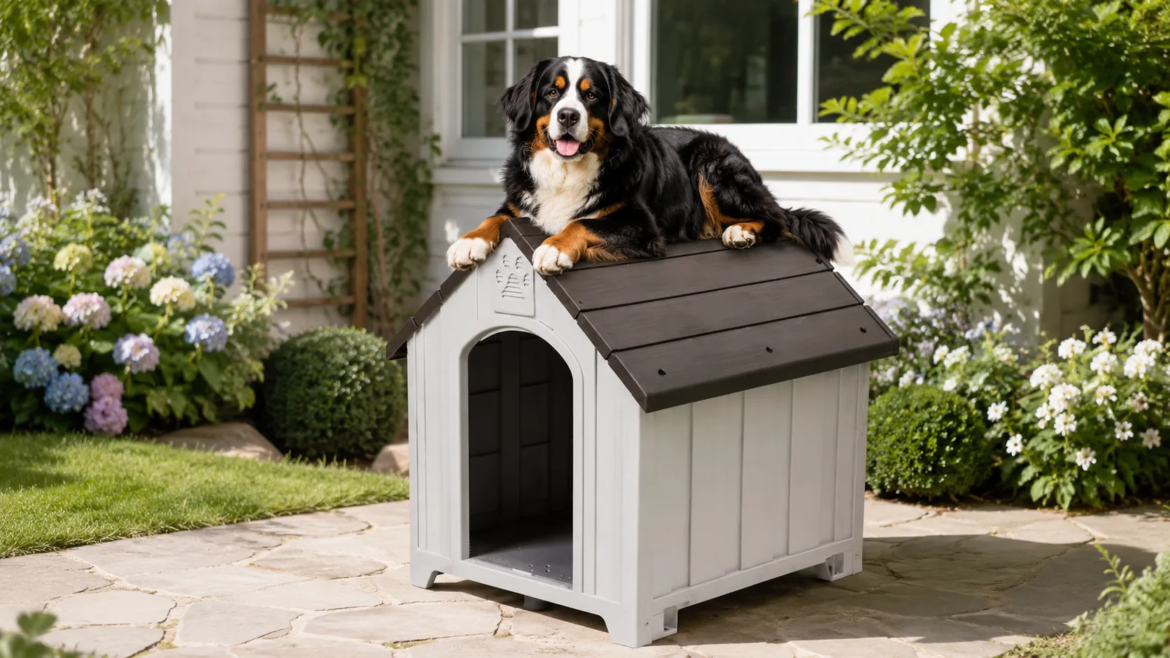 仿木纹塑料狗屋 · 抗UV材质 · GuardHound DOG