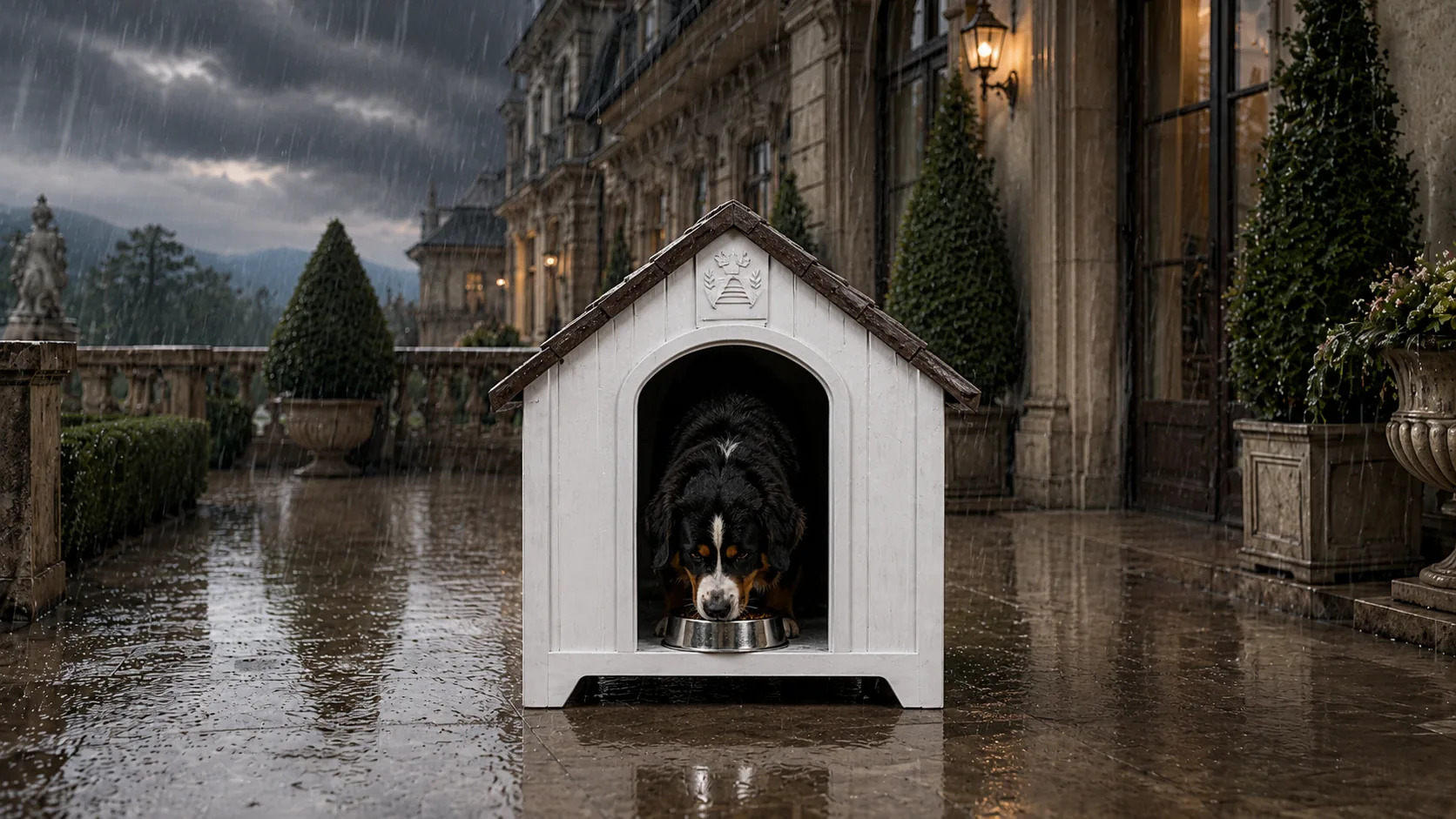 仿木纹塑料狗屋 · 阳光庭院午后 · GuardHound DOG