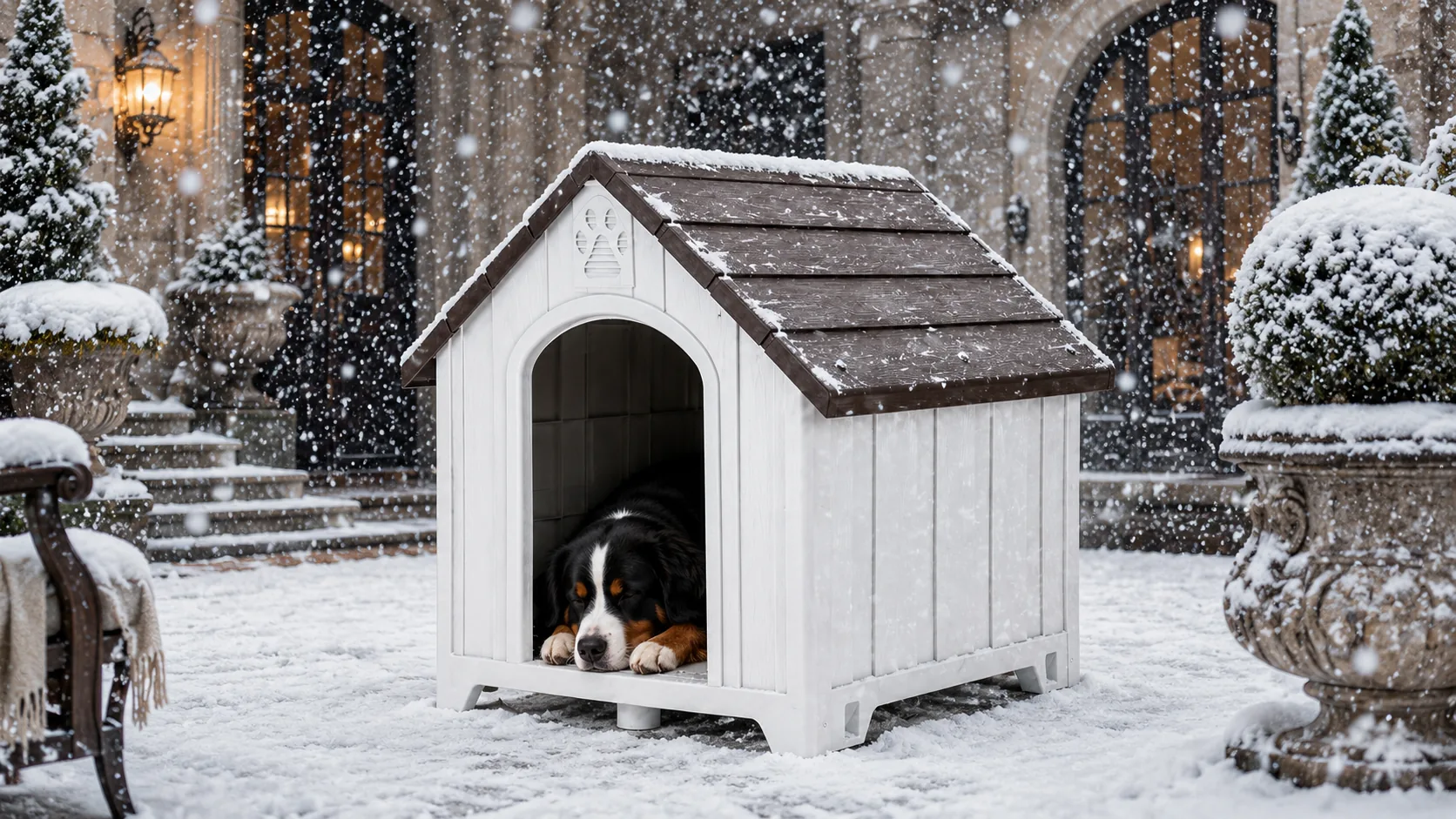 仿木纹塑料狗屋 · 清晨厨房一角 · GuardHound DOG