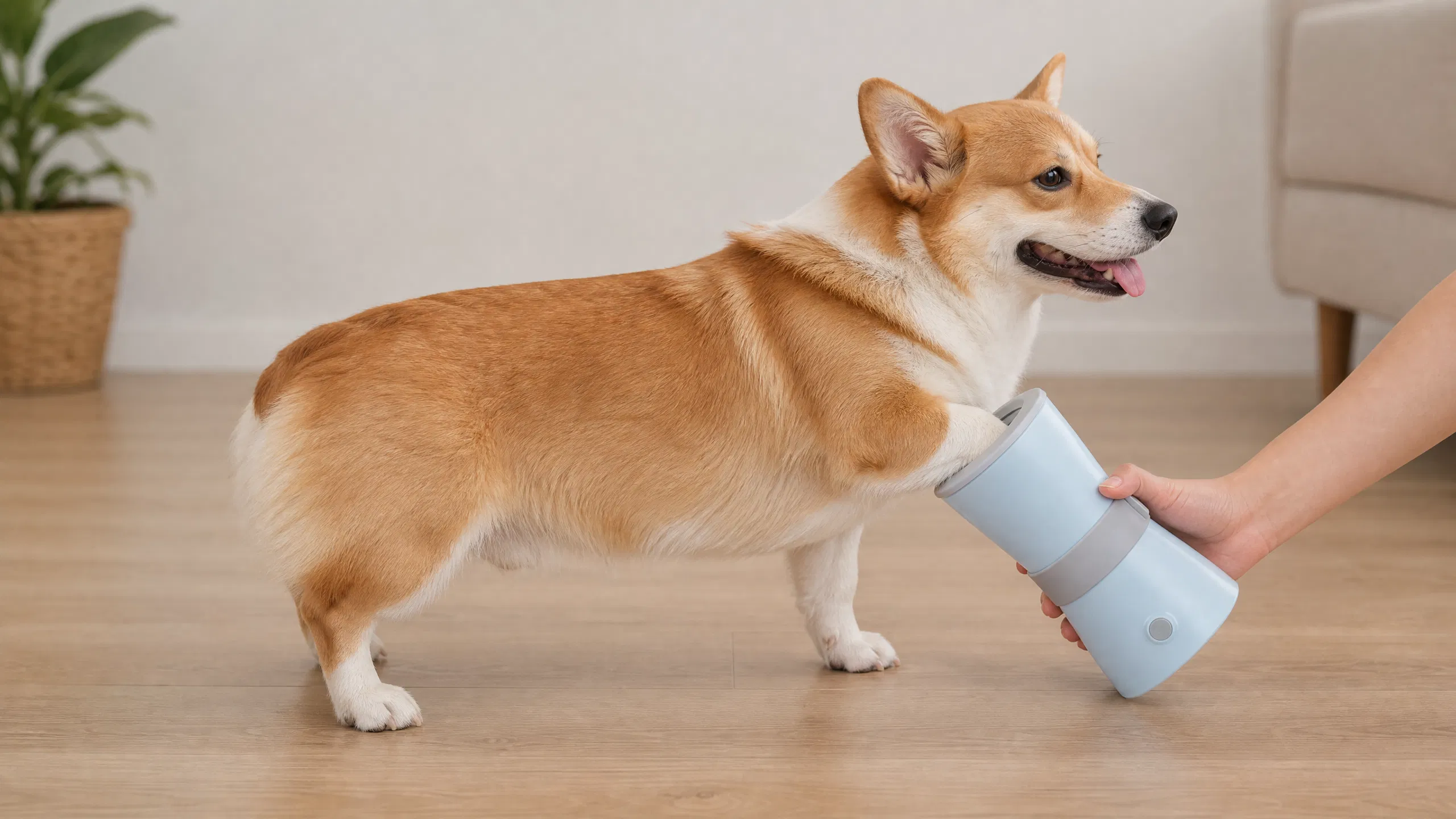 狗狗自动洗脚器宠物清洁杯 · 硅胶软刷不 · GuardHound DOG