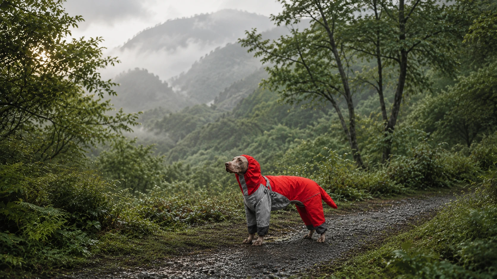 雨天遛狗防水大狗全包连帽冲锋雨衣 · 细节图 1 · GuardHound DOG