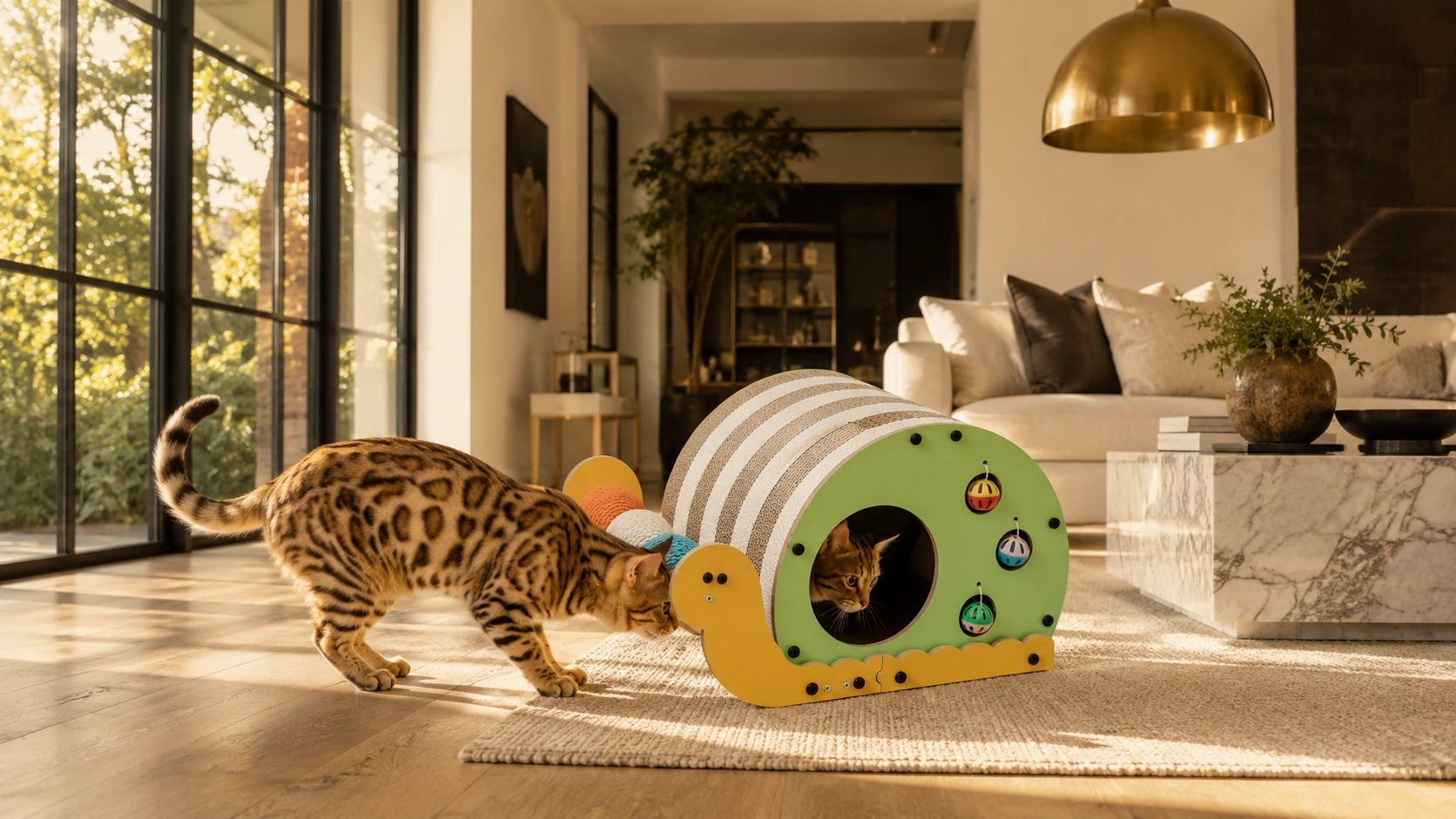 蜗牛猫抓板猫窝一体式 · 瓦楞纸柱耐 · GuardHound