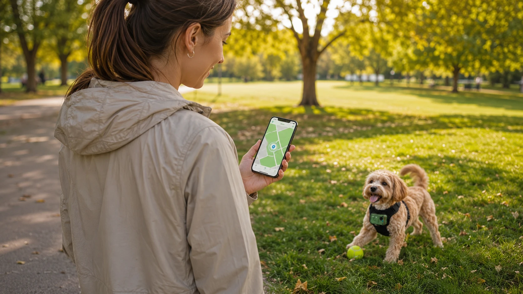 GuardHound 宠物监控电子围栏防抖智能项圈 · 客厅晨光 · GuardHound DOG