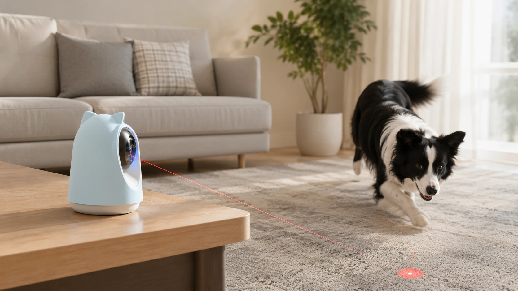 猫耳AI识别追踪爱宠激光逗宠监控器 · AI识别自 · GuardHound DOG