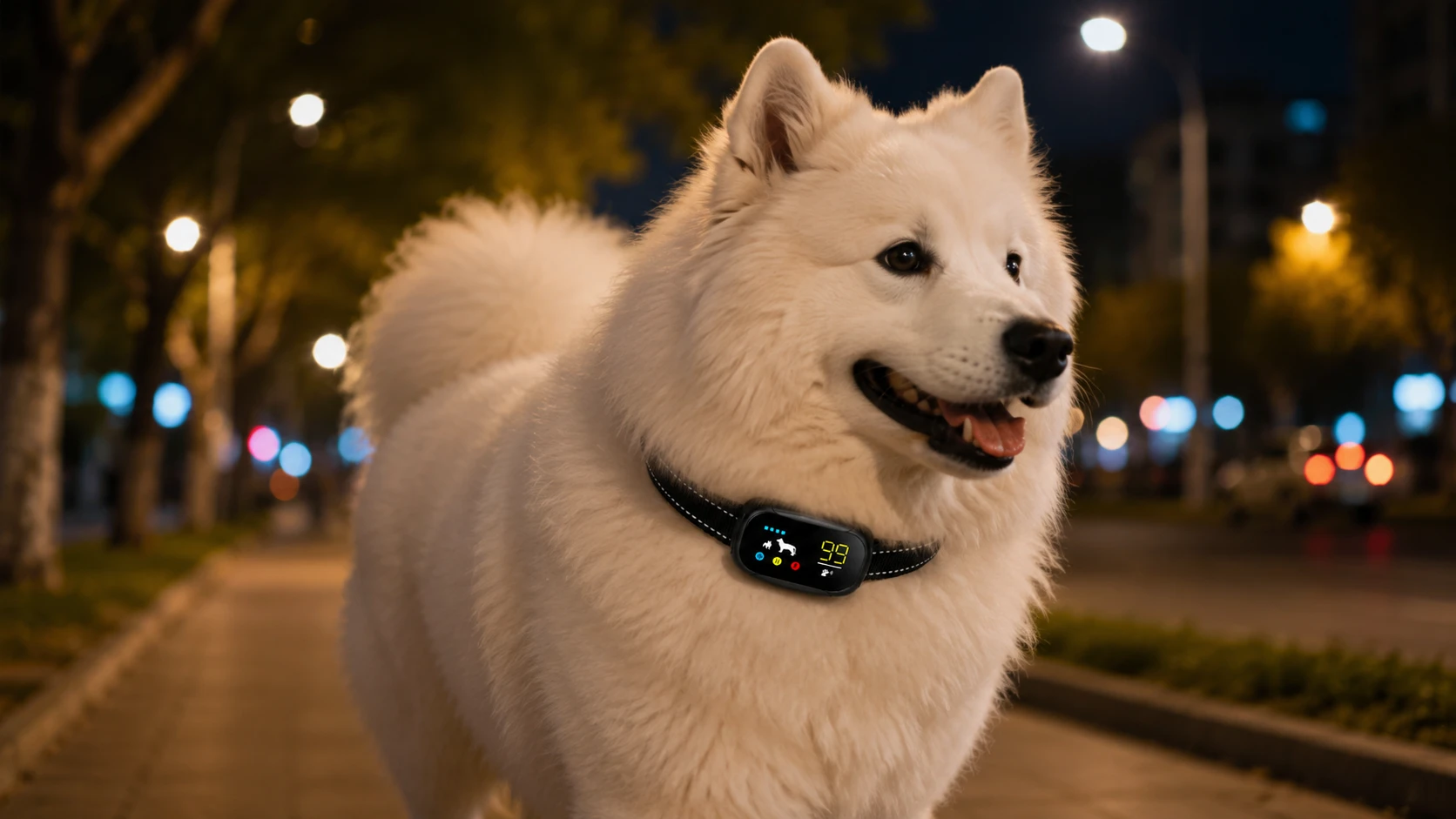 彩屏止吠器宠物电击项圈 · 反光条纹， · GuardHound DOG