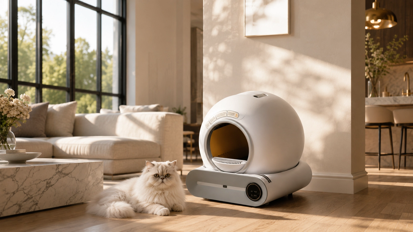 智能自清洁猫砂盆 · 午后客厅的波斯猫 · GuardHound