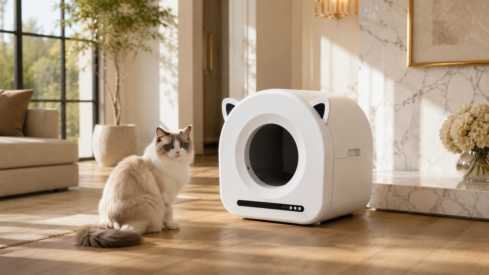 猫耳造型智能猫砂盆 · GuardHound