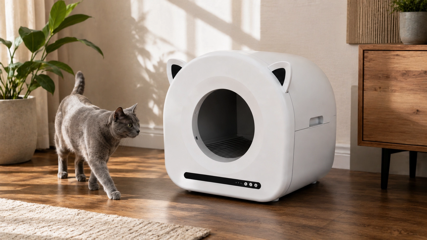 猫耳造型智能猫砂盆 · 自动感应 · GuardHound