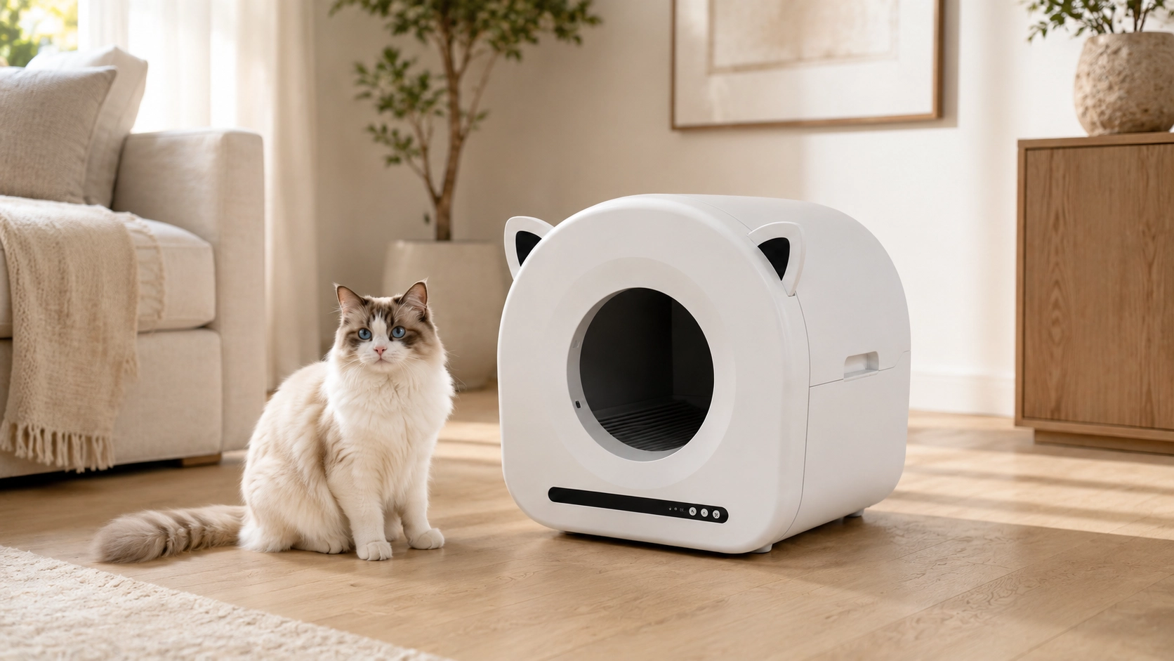 猫耳造型智能猫砂盆 · 低噪静音 · GuardHound