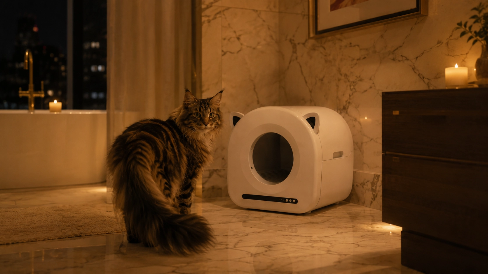 猫耳造型智能猫砂盆 · 夜深人静时刻 · GuardHound