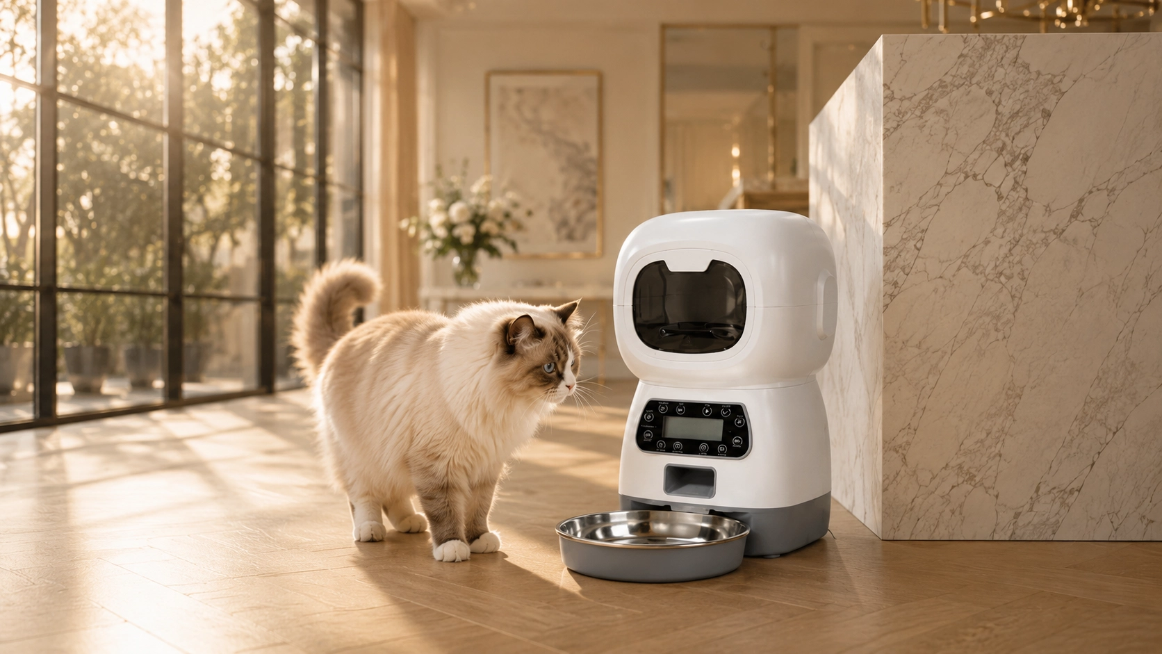 机器人造型按键喂食器 · GuardHound