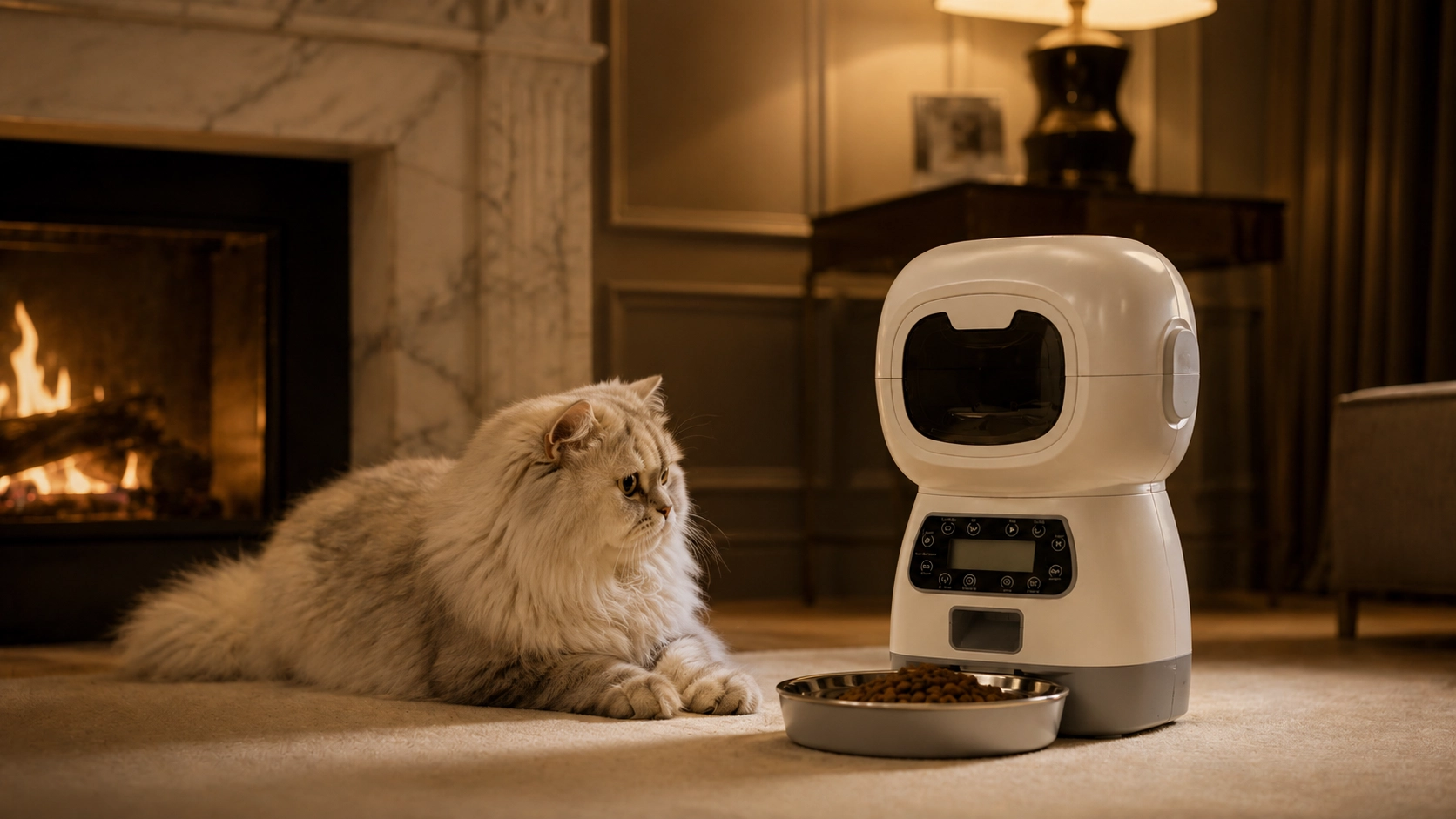 机器人造型按键喂食器 · 夜晚安心守候 · GuardHound