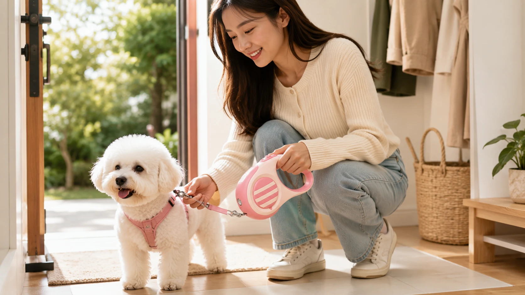 可伸缩宠物牵引绳 · 人体工学握 · GuardHound DOG