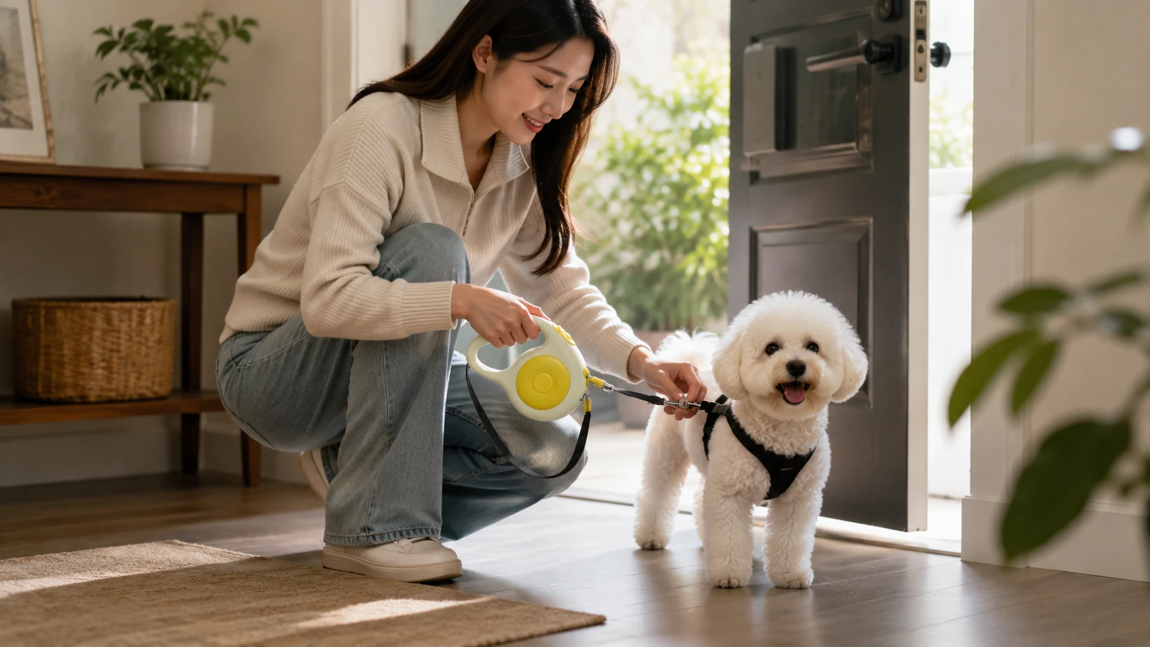 防爆冲狗绳遛狗牵引绳自动收缩器 · 人体工学防 · GuardHound DOG