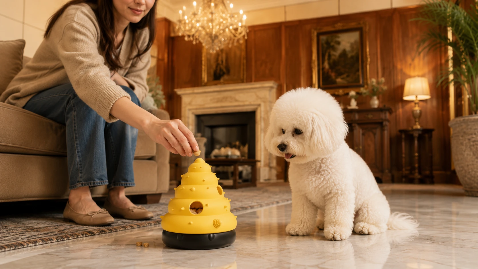 宠物藏食漏食玩具海螺玩具 · 午后客厅的法斗寻宝 · GuardHound DOG