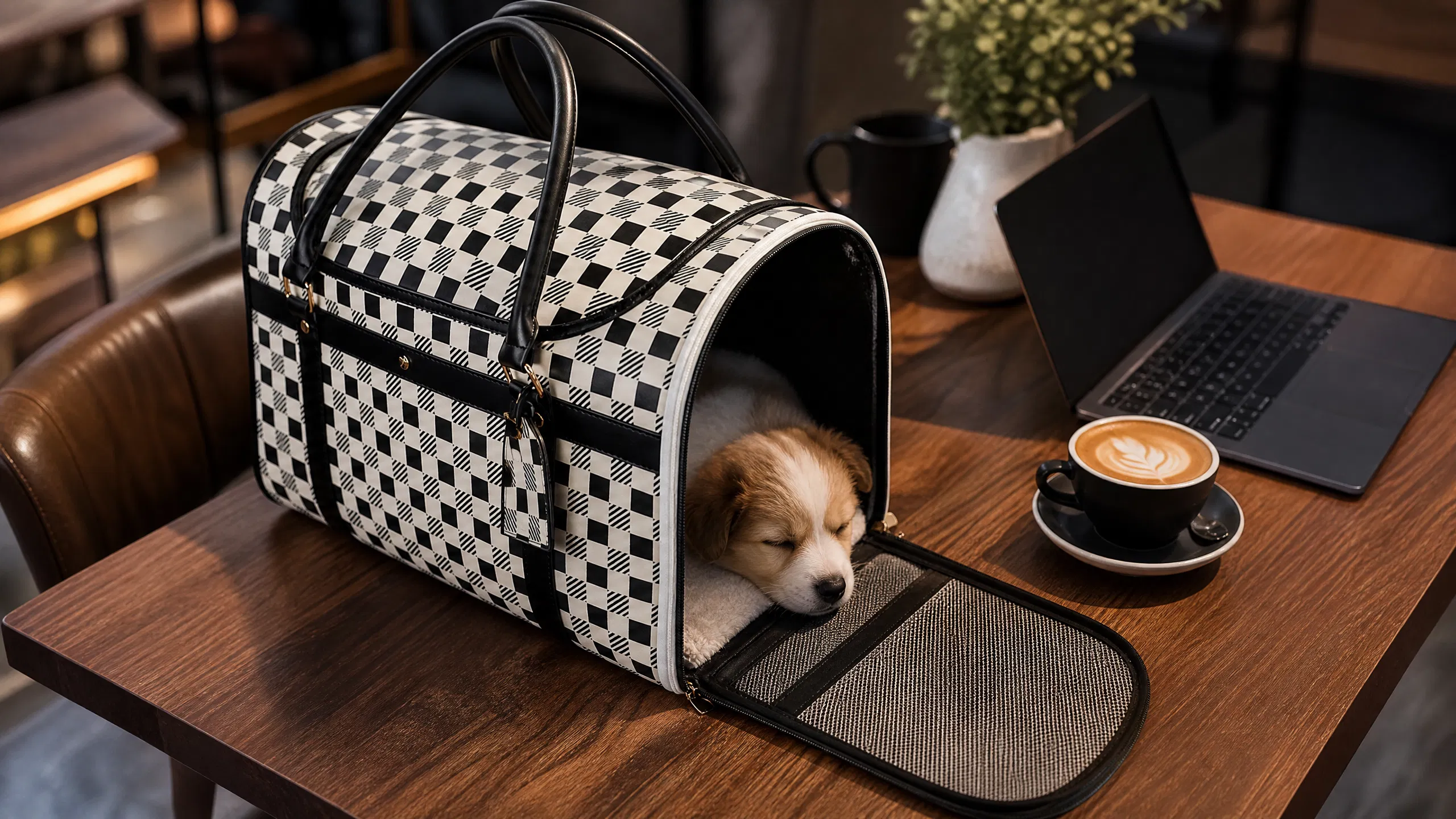 GuardHound 豪华多功能宠物旅行包 · 透气网窗设 · GuardHound DOG