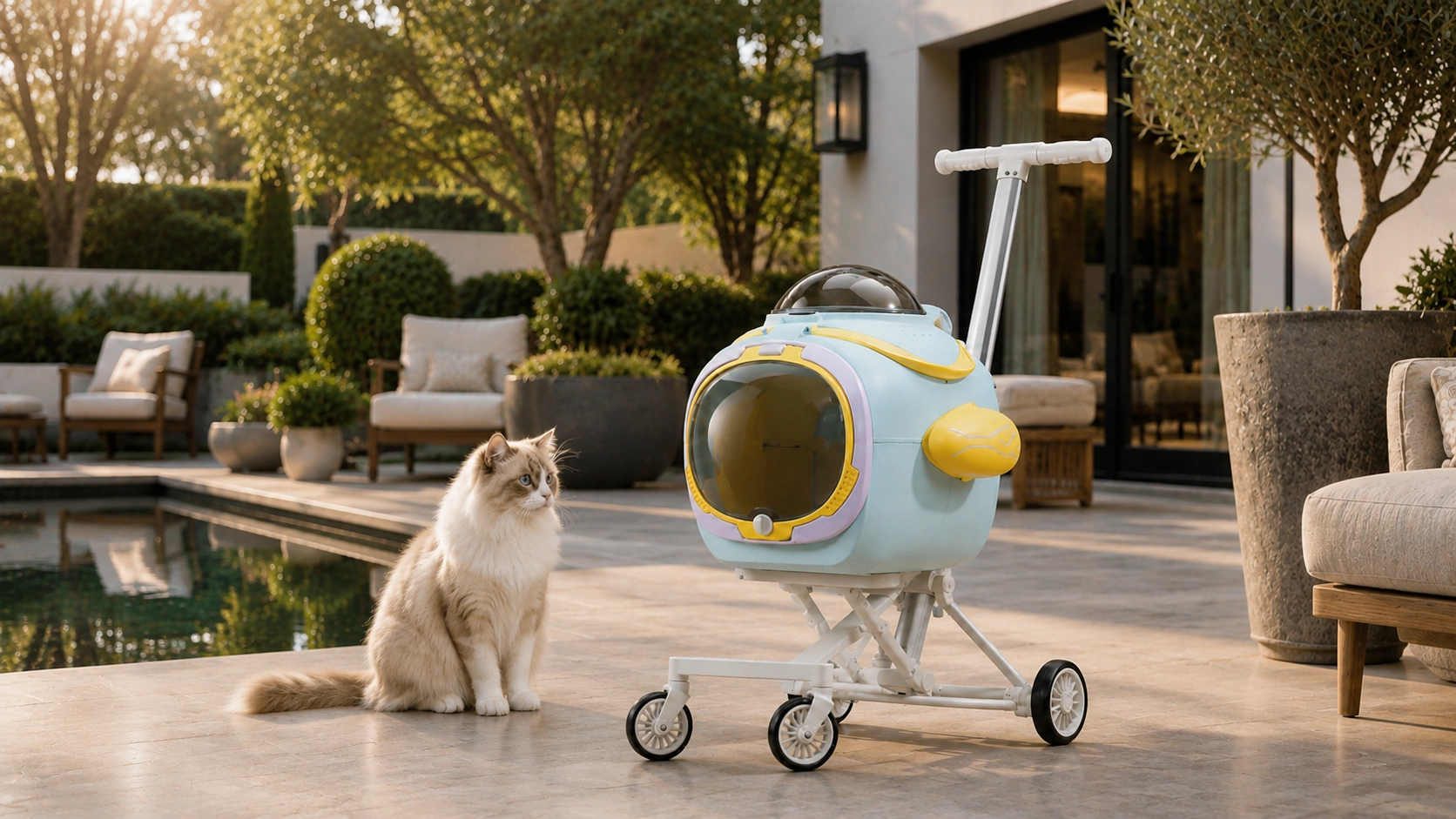 飞机造型铝合金电扇猫包推车二合一 · 航空铝架 · GuardHound