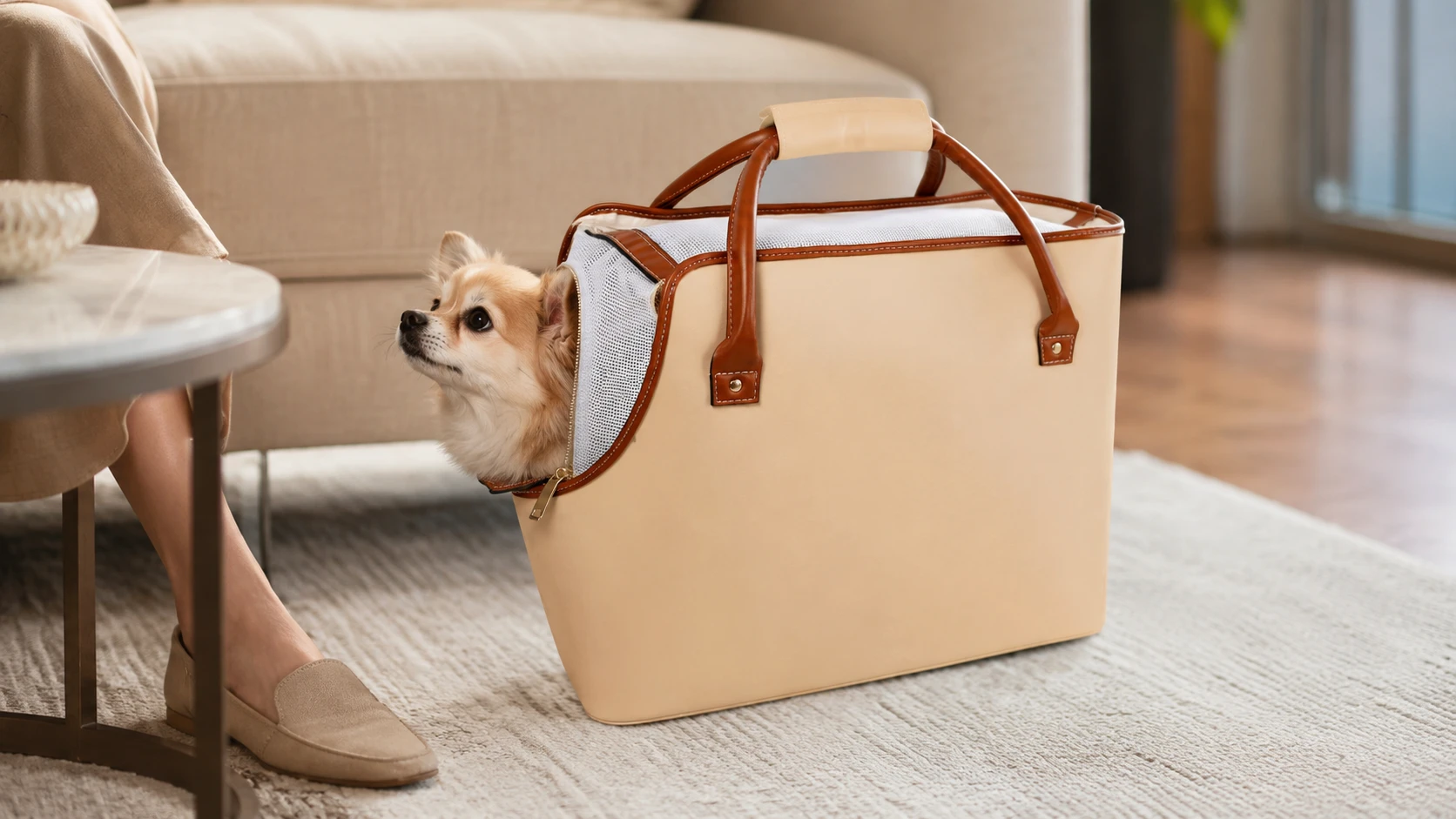 GuardHound 豪华宠物外出便携手提包 · 安全挂钩， · GuardHound DOG