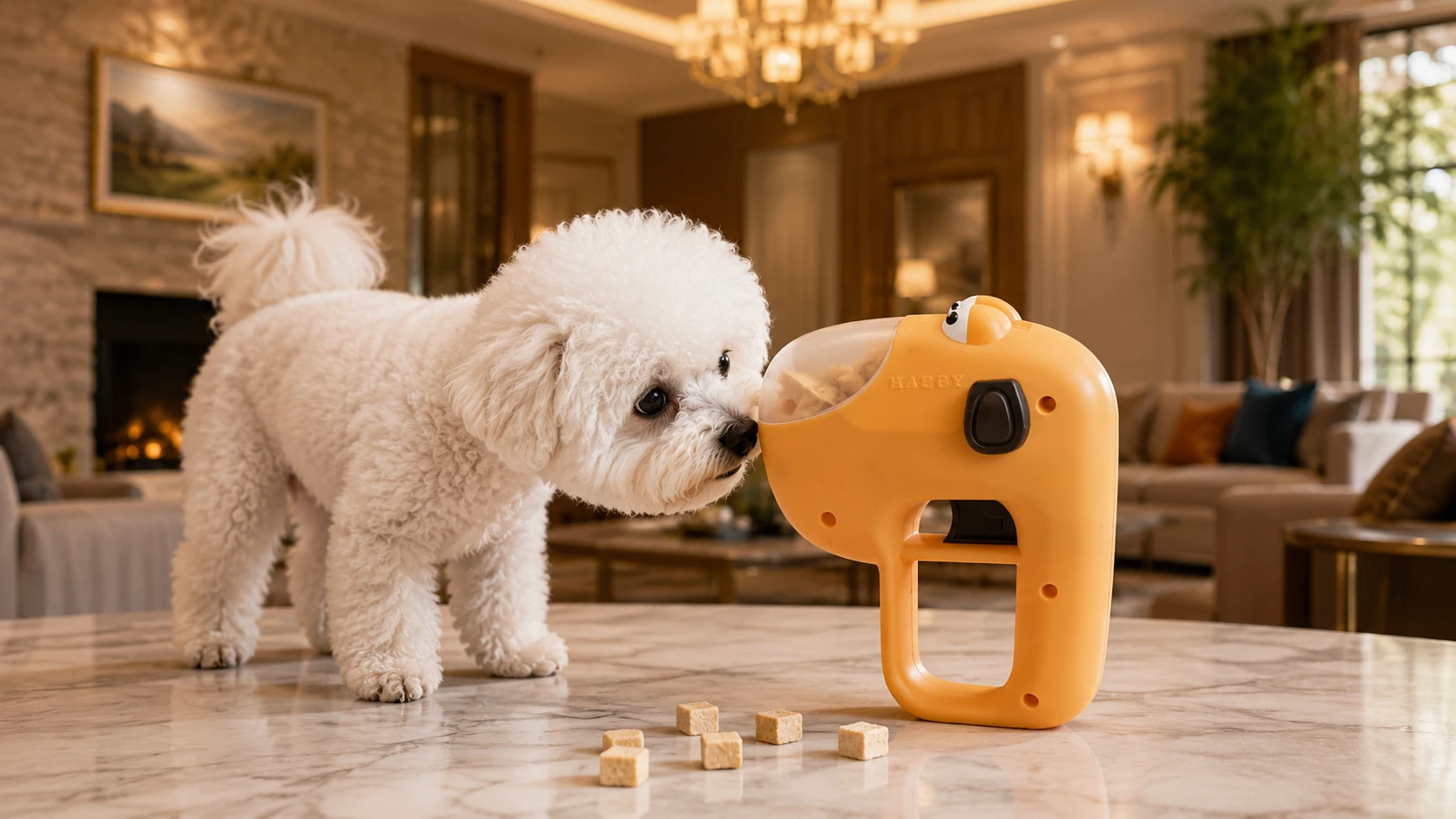 智能互动藏食玩具 · 防滚设计， · GuardHound DOG