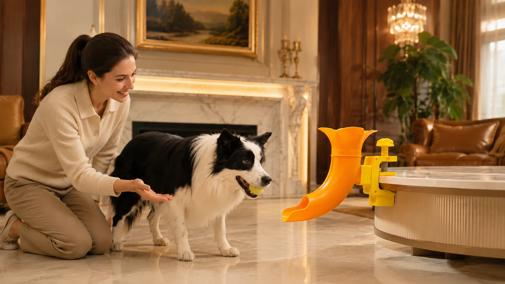 狗狗互动发射器玩具 · 晨光中的互动 · GuardHound DOG