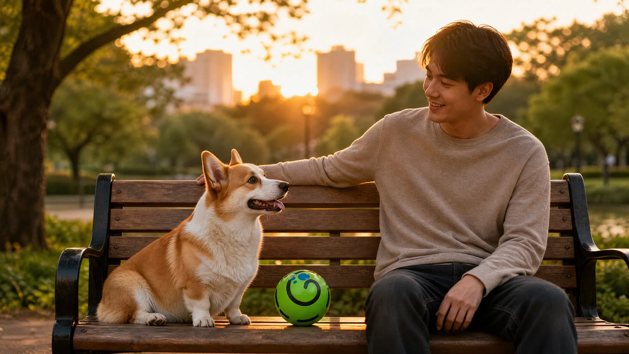 耐咬发声橡胶球 · 阳台黄昏嬉戏 · GuardHound DOG