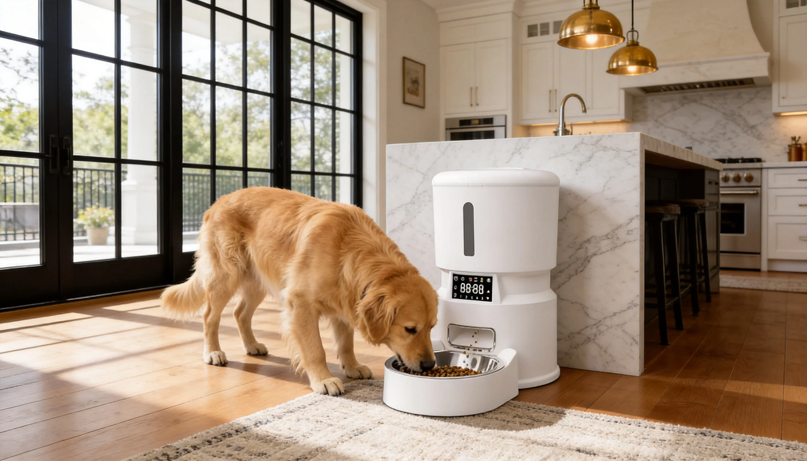 智能定时定量宠物喂食器 · 防卡粮设计 · GuardHound DOG