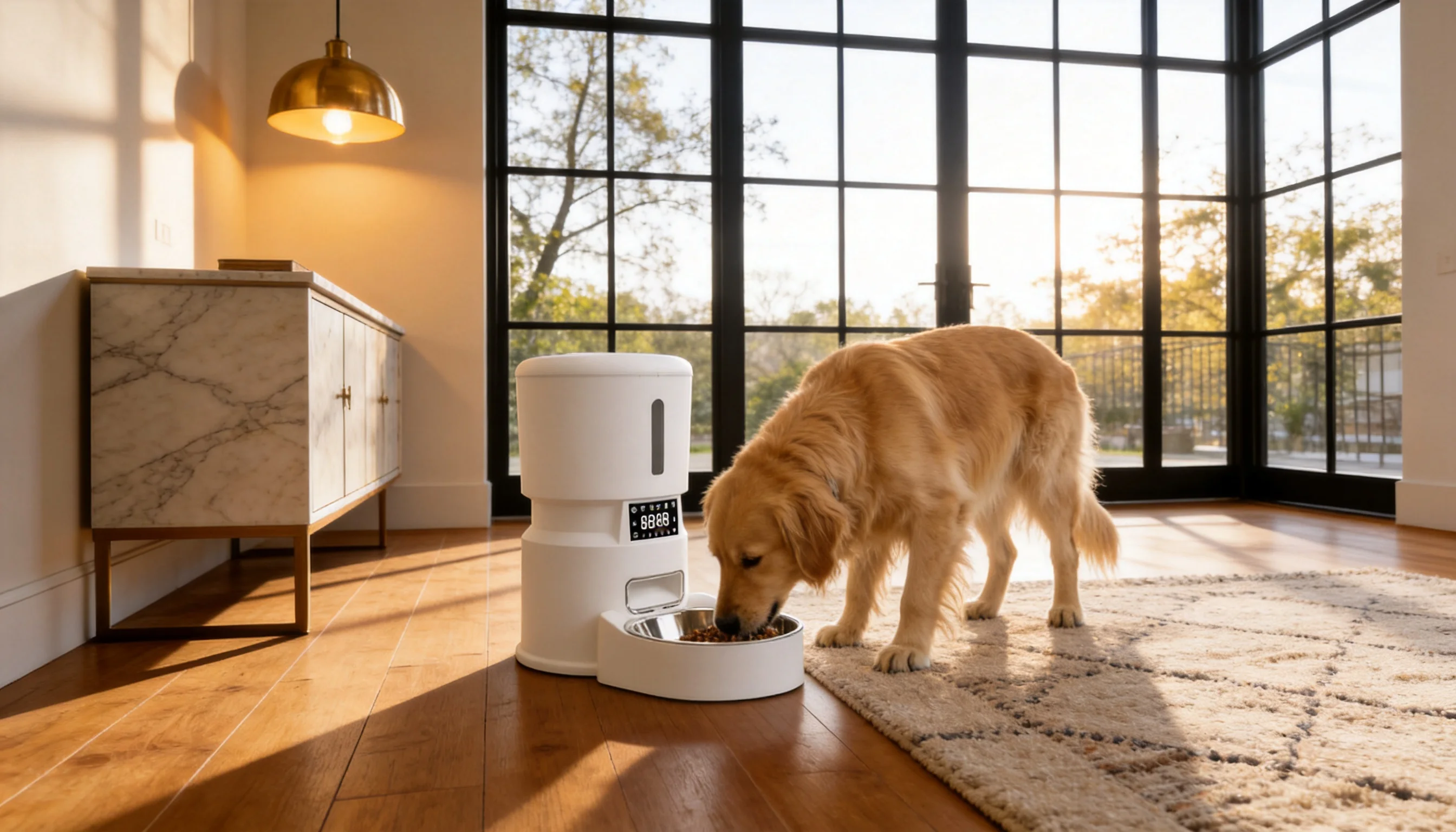 智能定时定量宠物喂食器 · 不锈钢食盆 · GuardHound DOG