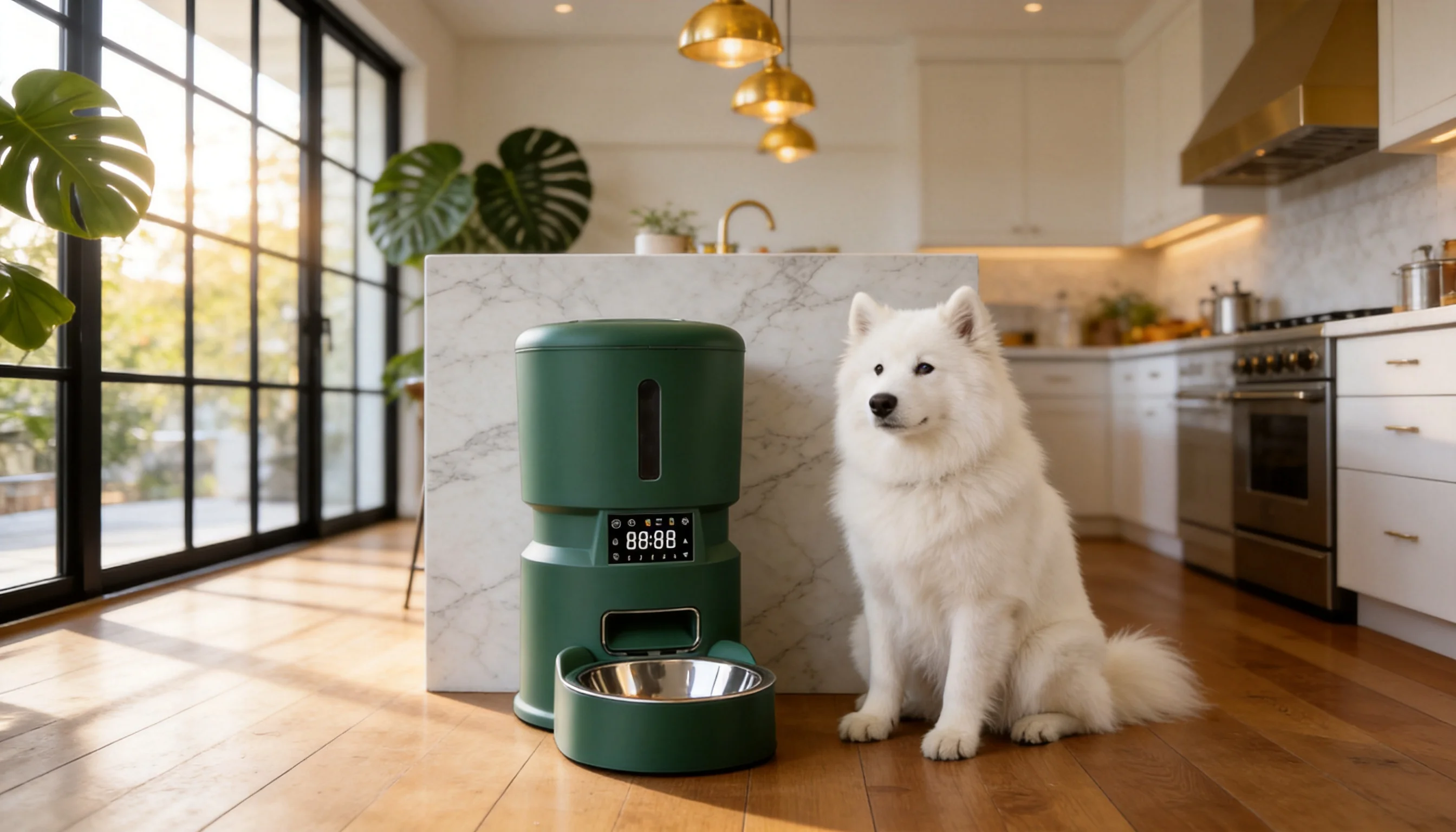智能定时定量宠物喂食器 · 幽苔绿 · GuardHound DOG