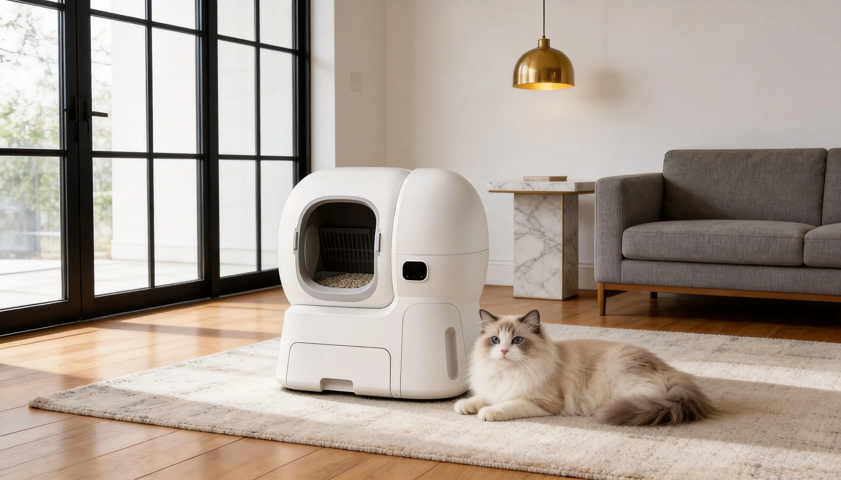 自动补砂猫砂盆 · 简约设计 · GuardHound
