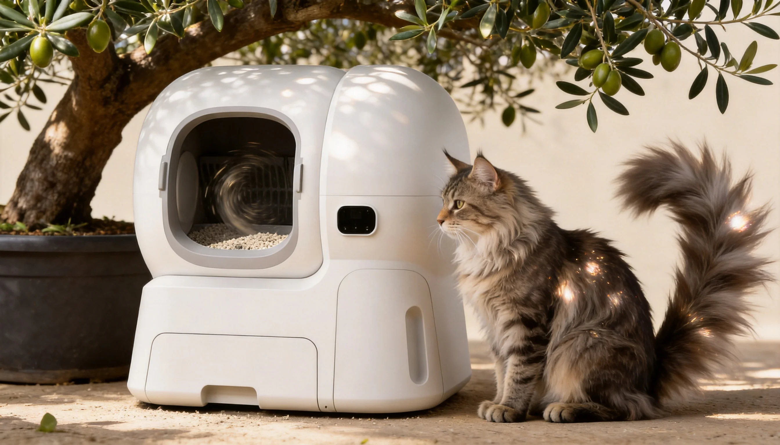 自动补砂猫砂盆 · 阳光房里的智能清洁 · GuardHound